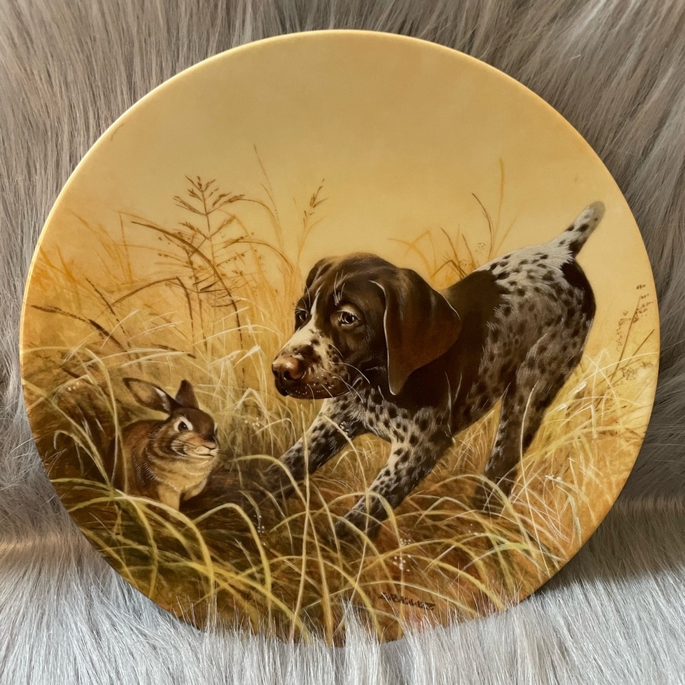 Vintage 1988 German Shorthaired Pointer Collectors Plate